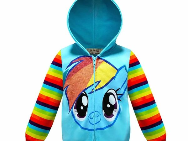 Girls' unicorn print hoodie