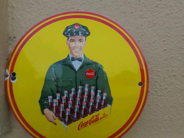 Small Cocacola  outside enamel sign