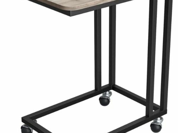 SIDE TABLE SOFA TABLE COFFEE TABLE EASY TO ASSEMBLE STURDY LIVING ROOM TABLE ON WHEELS