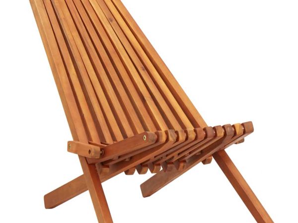 vidaXL Folding Outdoor Lounge Chair Solid Wood