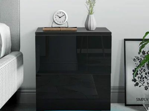 NIGHTSTANDS DRAWER ORGANIZER STORAGE CABINET BEDSIDE TABLE HOME DECORATION BEDROOM FURNITURE NIGHT TABLE WITH LED LIGHT MEUBLES