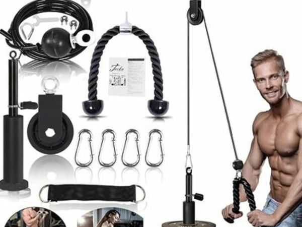 PULLEY FITNESS LAT LIFT PULLEY SYSTEM PROFESSIONAL MACHINE MUSCLE STRENGTH HOME GYM FITNESS EQUIPMENT FOR BICEPS CURL FOREARM TRICEPS