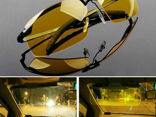 Night Driving Glasses HD Anti Glare Vision Polarized Yellow Tinted Unisex