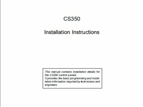Aritech CS350 Installation Alarm Manual