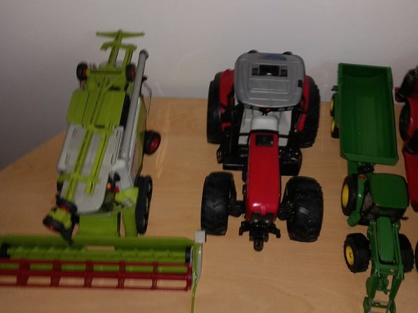 A few tractors  and combine harvester