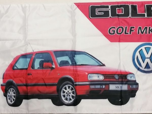 VW Golf Mk 3 flag 3ft x 2ft. Red