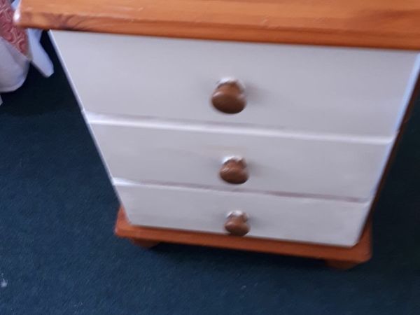 Pine Bedside chest of drawers