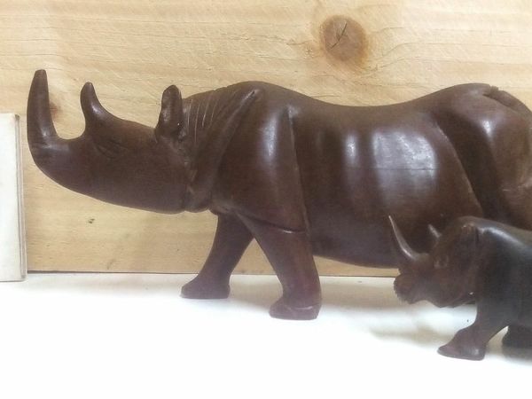 Wooden Rhino Pieces