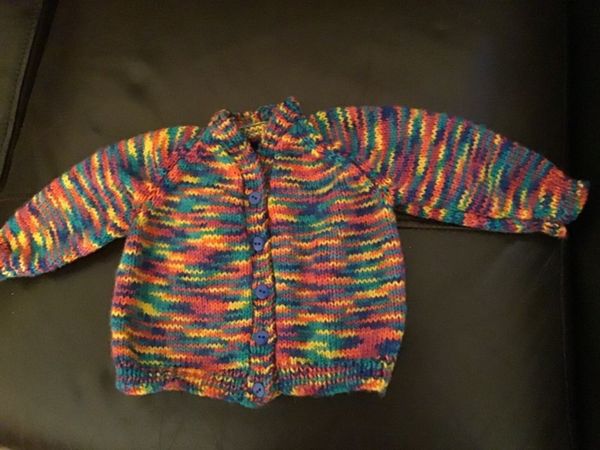 Multi Coloured Baby Hand Knit - Age 0-3 months