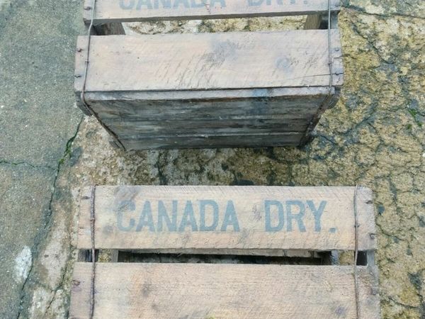 2. Vintage Canada Dry wooden crates