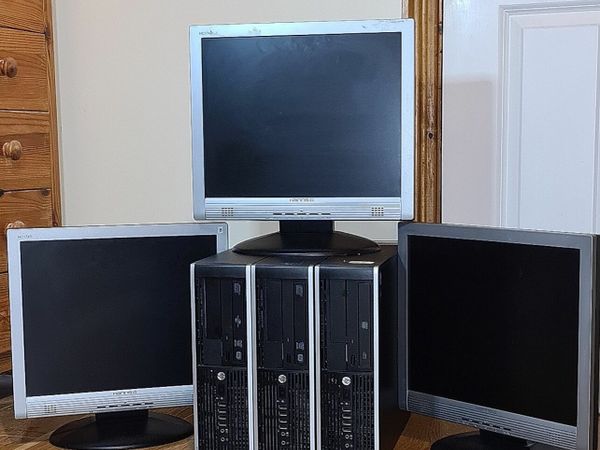 Hp compaq 8200 elite desktops and monitors