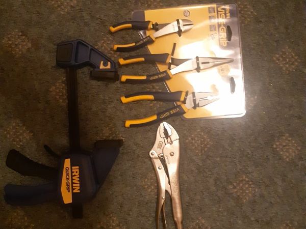 Tools. Vise grips, hand vice never used New!