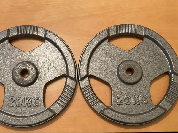 2 x 20kg Standard Bar Weight Plates