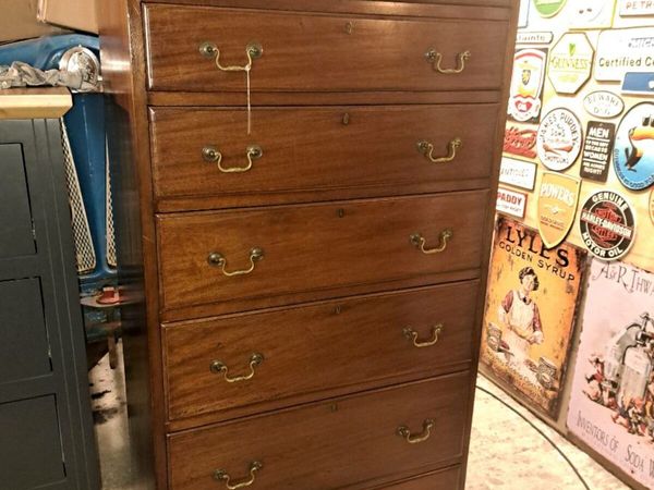 Old tall boy chest of drawers