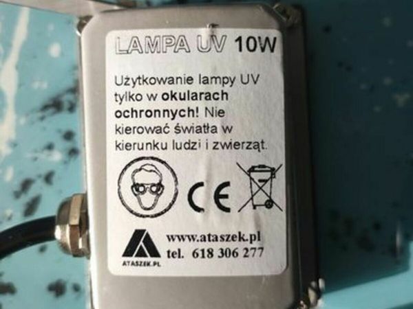 10W UVA ATK lamp Used only once, perfect condition.
