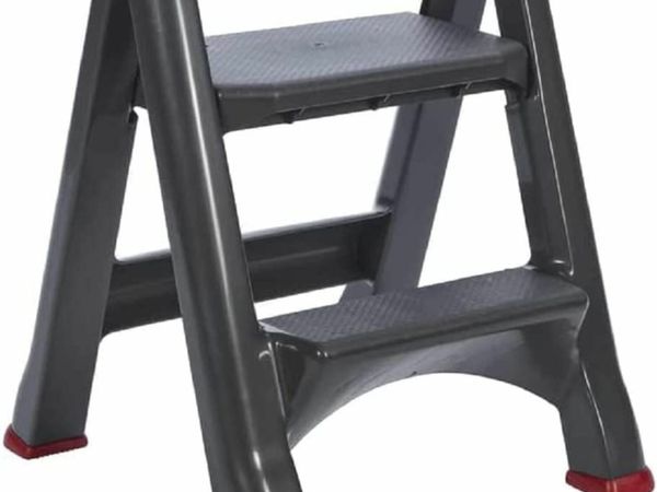 Foldable Stepstool, black, 48.6 x 17.2 x 63 cm