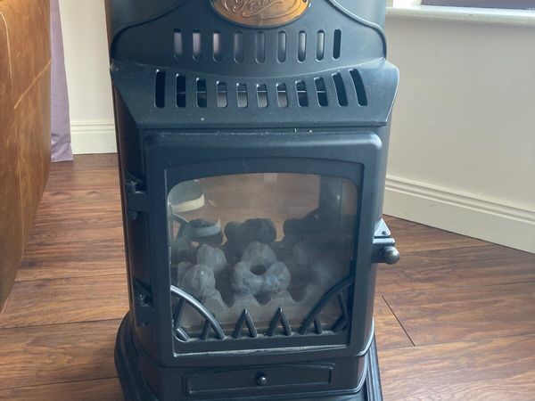 Portable 3kW Matt black Provenance Gas Heater