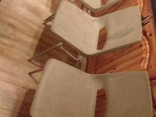3 stackable Chairs 30e for the lot