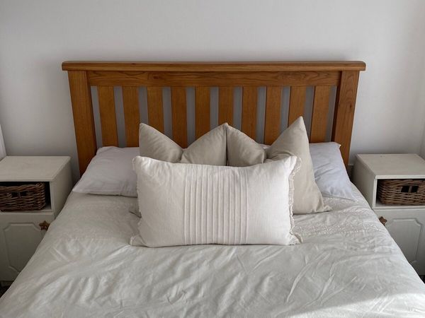 Solid Oak double bed