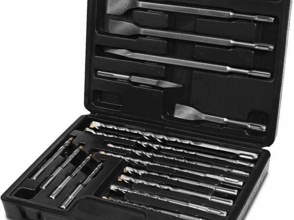 Umi 17-piece SDS-Plus Rotary Hammer Drill and Chisel Bits Set