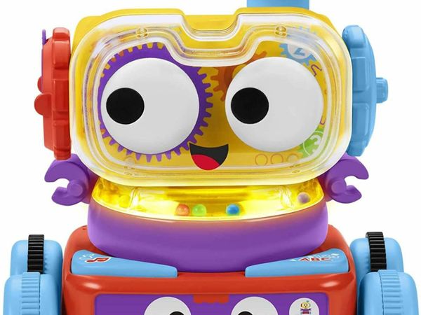 ​Fisher-Price 4-in-1 Ultimate Learning Bot, electronic activity toy with lights, music and educational content for infants and kids 6 months and up, HBB04