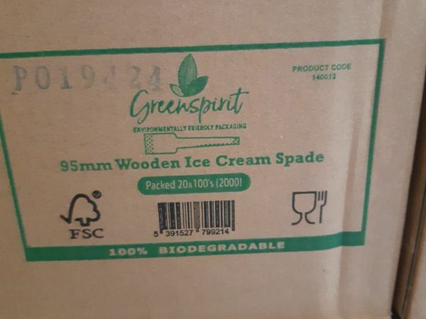 Wooden ice cream spades