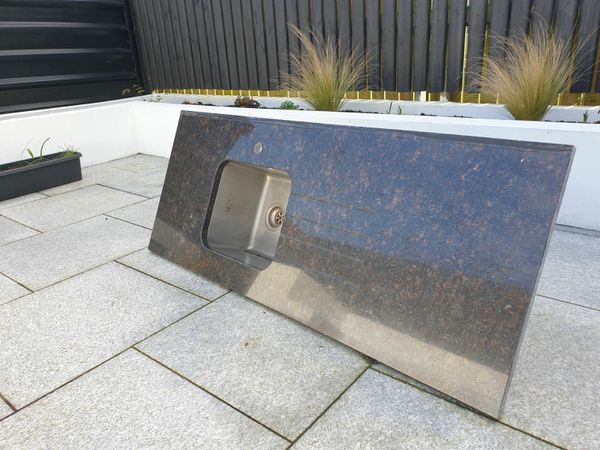 Granite worktop with sink