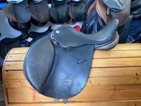 14” black Leather pony saddle