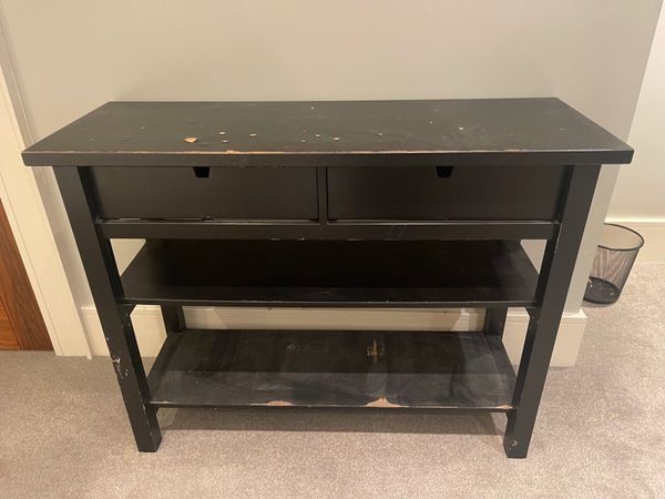 Fine Sized Solid Console Hall Table With 2 Drawers