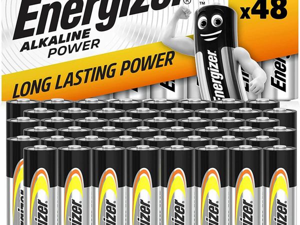 Energizer AA Batteries, Alkaline Power, 48 Pack, Double A Battery Pack