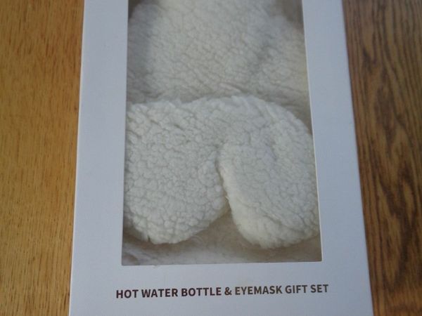 Hot Water Bottle and Eye Mask for Sale