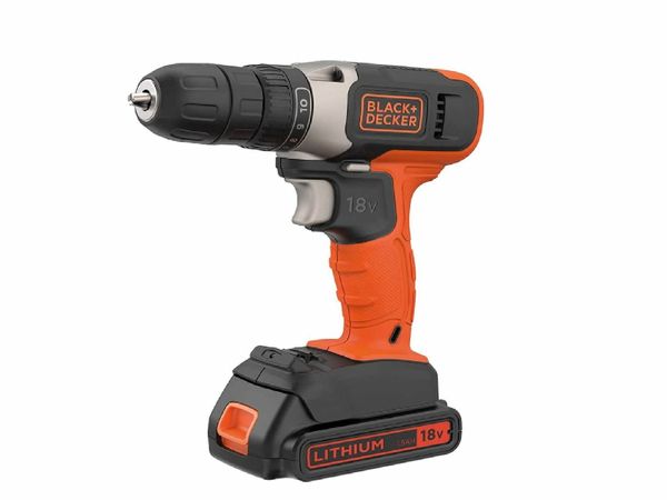 BLACK+DECKER 18 V Cordless Drill Driver with 10 Torque Settings