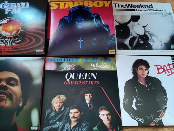 The Weeknd, Michael Jackson, Queen vinyls