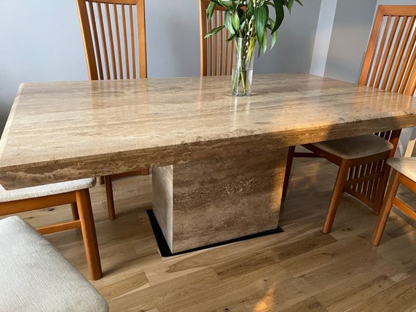 Beautiful stone dining room table