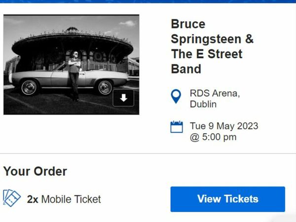 Bruce Springsteen Tickets SWAP
