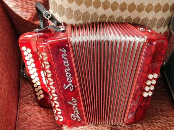 1970s Paolo Soprani button accordion b&c