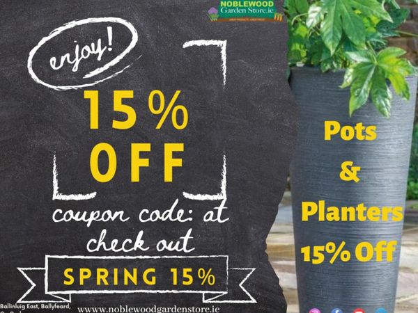 Pots & Planters 15% Off