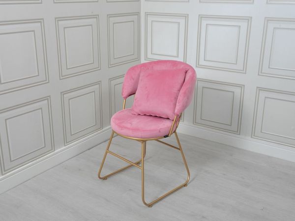 Pink Chair - Chrome Chair