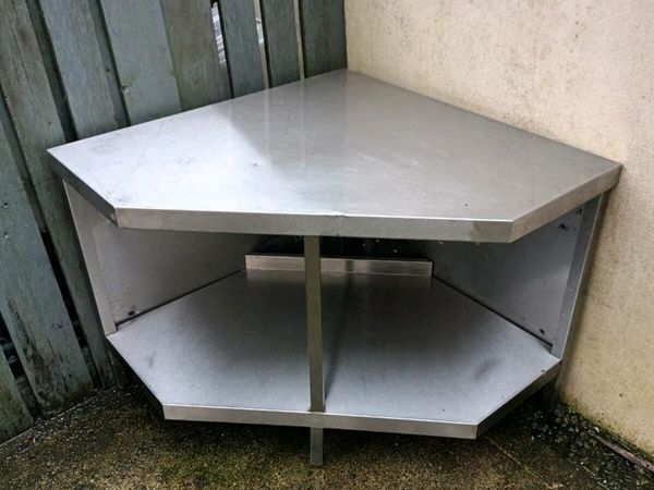 Corner stainless Steel table for sale