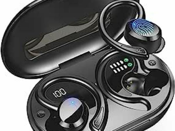 Wireless Earbud, Wireless Headphones with Mic LED Display, Stereo CVC8.0 Noise Canceling Earbud, 48H Bluetooth 5.1 Headphones, Type-C, IP7 Waterproof Sports Wireless Earphones [2022 Updated]