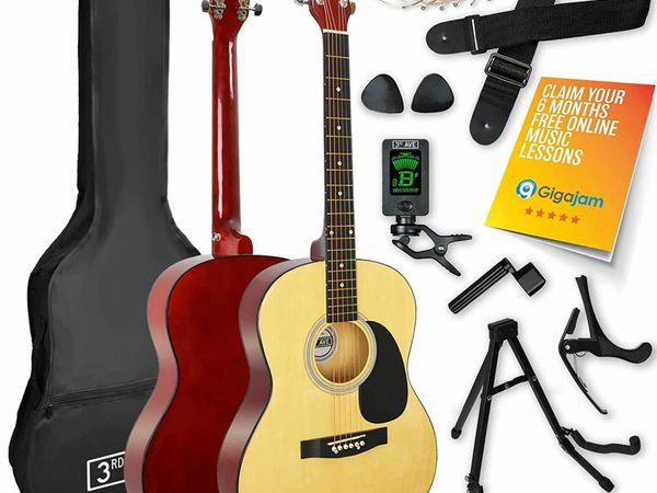 3rd Avenue Full Size Acoustic Guitar Premium Pack Natural