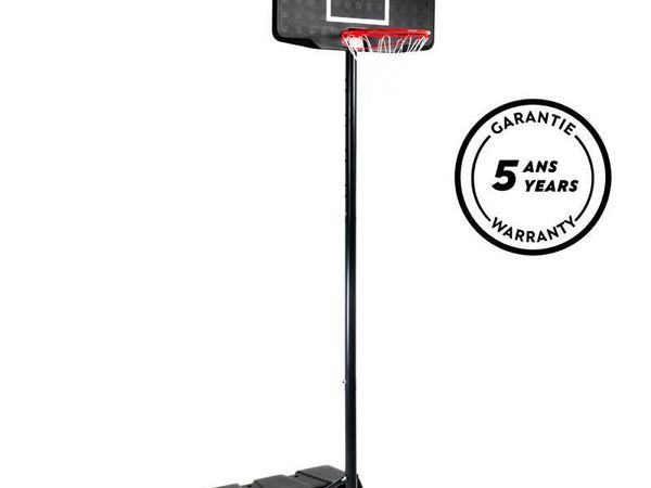 TARMAK Basketball Hoop with Adjustable Stand (from 2.20 to 3.05m) B100 - Black
