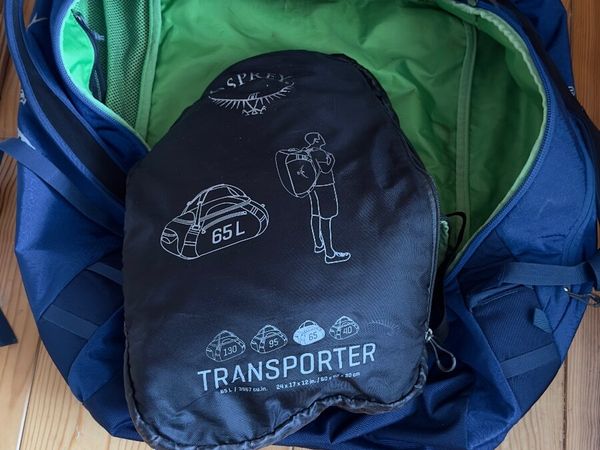 Osprey 95l and 65l Duffle bags (packable)