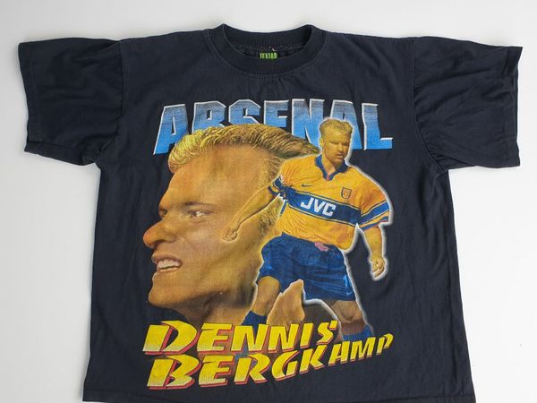 Rare Arsenal Dennis Bergkamp t-shirt XL