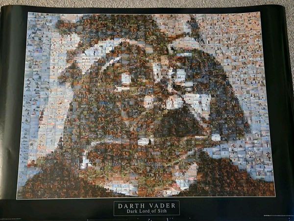 Darth Vader and Yoda Photomosaic Posters