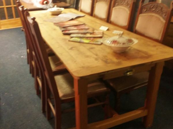 antique pine country house kitchen table