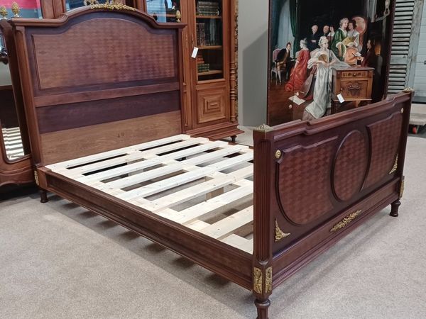 French antique Empire style king size bed