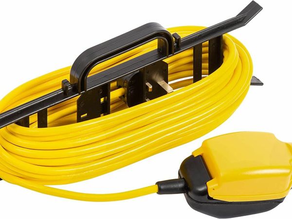 Outdoor Extension Lead 15m, Garden Outside Extension Cable Weatherproof Socket