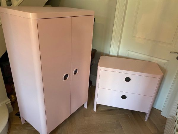 Pink wardrobe and matching drawers