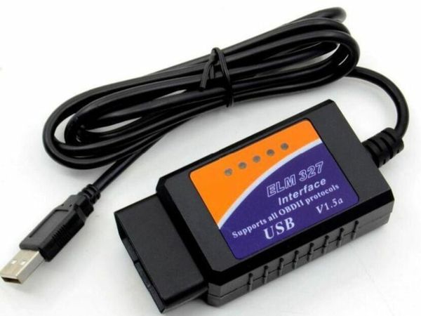 Car Diagnostic Scanner Interface PC-Based Auto Diagnostic ELM327 USB V1.5 OBD2